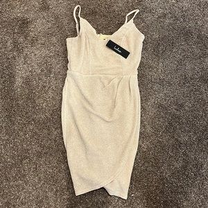 LULUS Gold homecoming dress